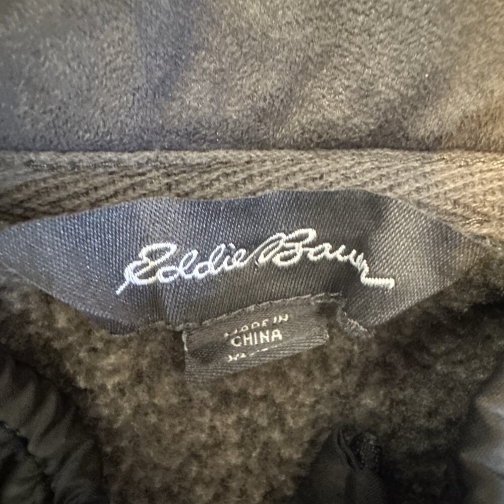 Eddie Bauer Men's Sweater Fleece Size XL Gray Quarter Zip - Picture 3 of 7